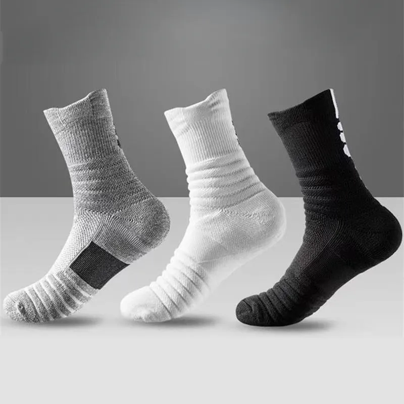 1/3 paia di calzini da calcio antiscivolo da uomo calzino di cotone corto tubo lungo calcio basket calzini sportivi calzino deodorante traspirante 39-45