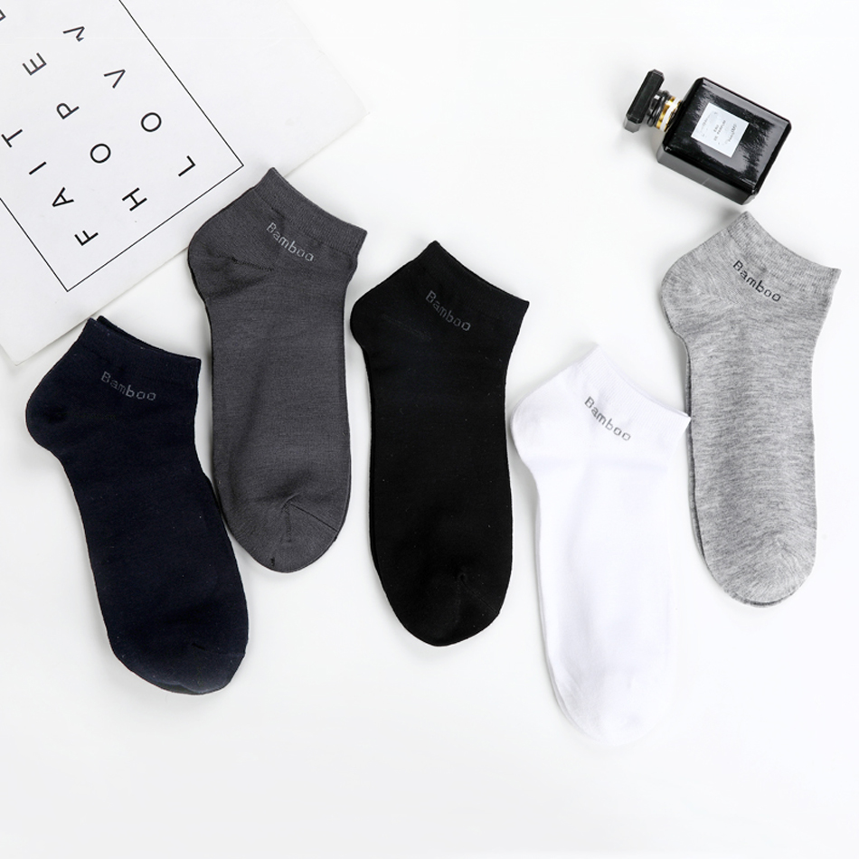 10 par/pack calcetines cortos de fibra de bambú para hombre de alta calidad nuevos calcetines tobilleros antibacterianos transpirables informales para hombre