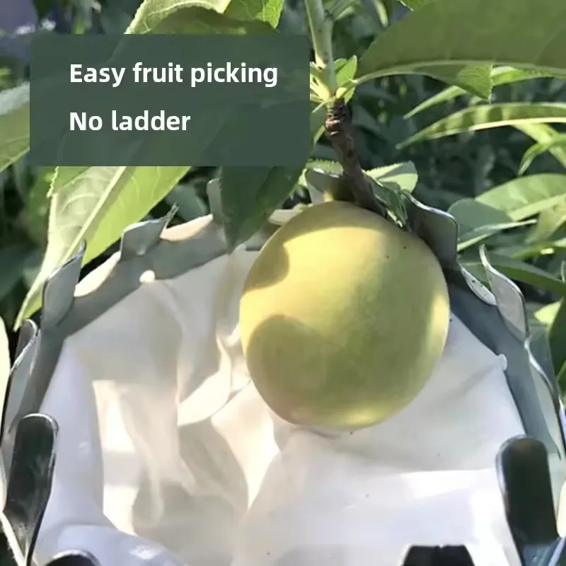 1pc ferramenta de selecionador de frutas, ferramenta de selecionador de cereja de metal, cabeça de cesta de selecionador de frutas, acessório de colheitadeira de frutas ferramentas de hardware de jardim