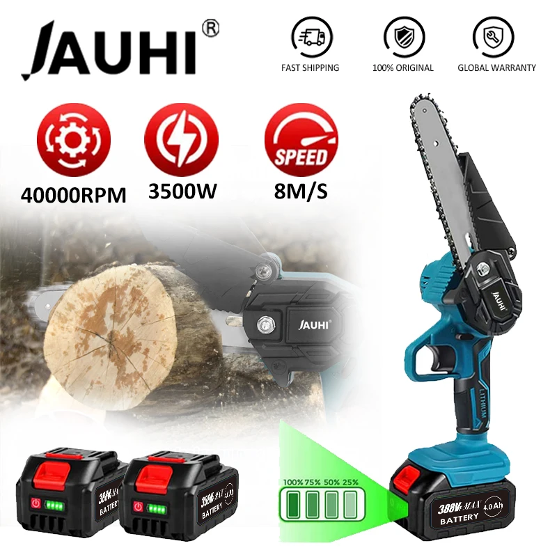 Аккумуляторная цепная пила 3500 Вт, 6 дюймов, 40000 об/мин