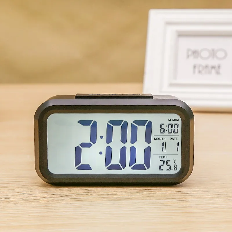 Digital Led Clock Household Bedside Battery Powered Multi-function Alarm Clock Desk Things for the Room Table Clocks Home Decor