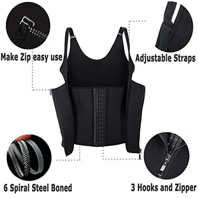 Chaleco entrenador de cintura para el sudor, corsé adelgazante para perder peso, moldeador de cuerpo, trajes de Sauna, ropa moldeadora de compresión, fajas para el vientre, camisetas sin mangas