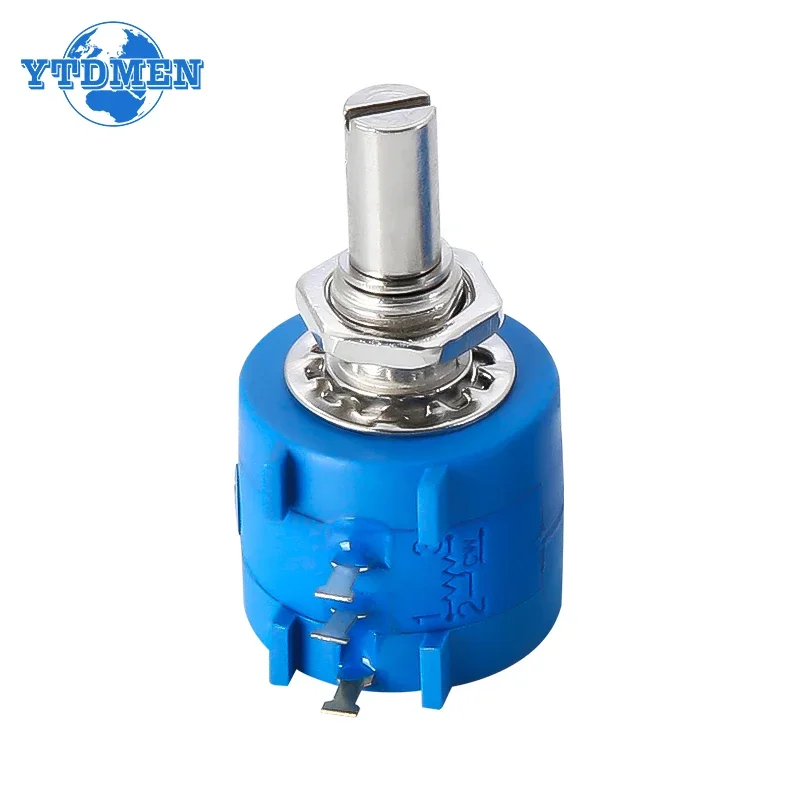 Potenciómetro multigiro 3590S, 1 piezas, 500, 1K, 2K, 5K, 10K, 20K, 50K, 100K, Ohm, resistencia ajustable de 10 vueltas, 102, 202, 502, 103