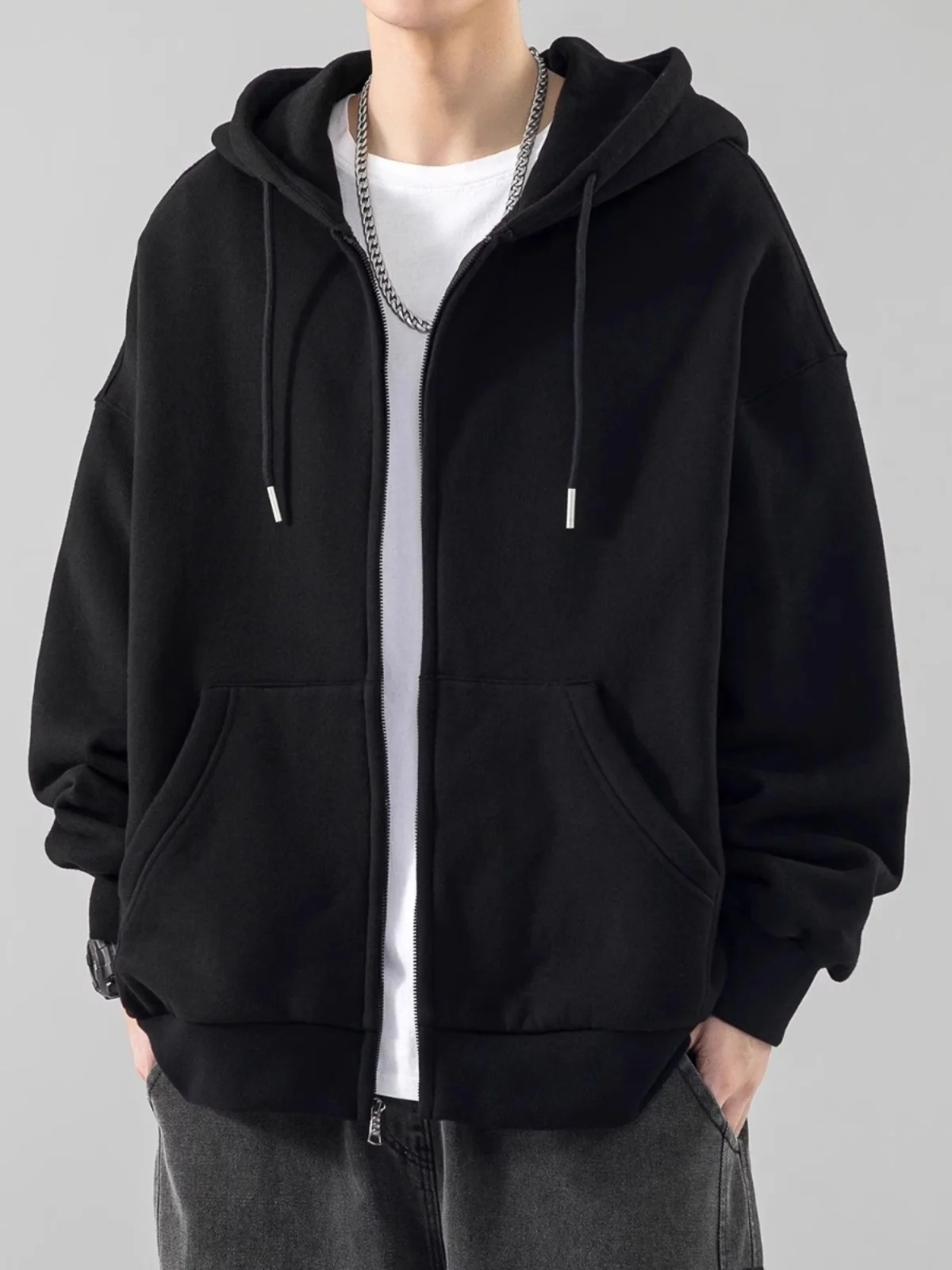 Mole com Capuz Pesado para Homens, Nova Coleção de Primavera, Outono e Inverno, For com Fce, Moda Casual para Jovens