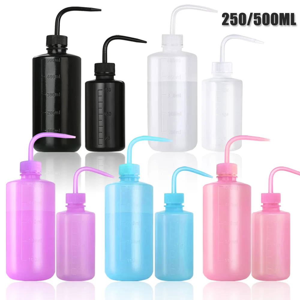 250/500 ml Tattoo Waschen Flasche Kunststoff Sicherheit Waschen Flaschen Labor Tattoo Squeeze Flasche Diffusor Squeeze Container Tattoo Zubehör