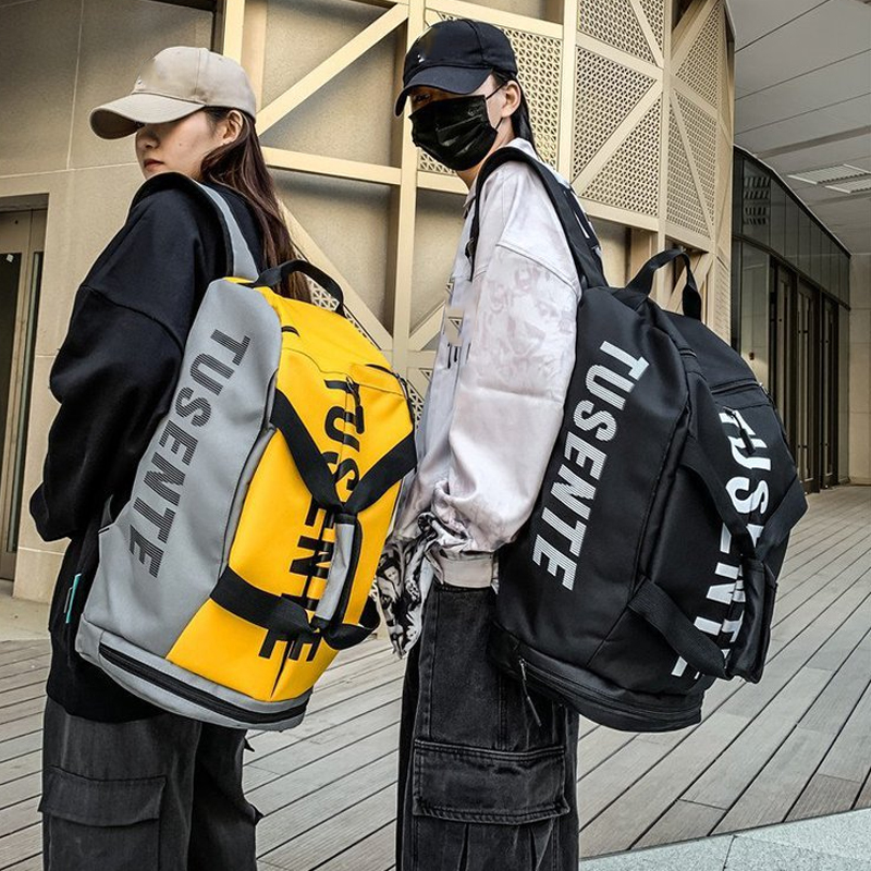 กีฬา Tas Gym ผู้หญิงฟิตเนสกระเป๋าเป้สะพายหลังกันน้ำขนาดใหญ่ Multi-Functional คลังสินค้ารองเท้าผู้ชาย Travel Pack Sportsbag กระเป๋าสะพายไหล่