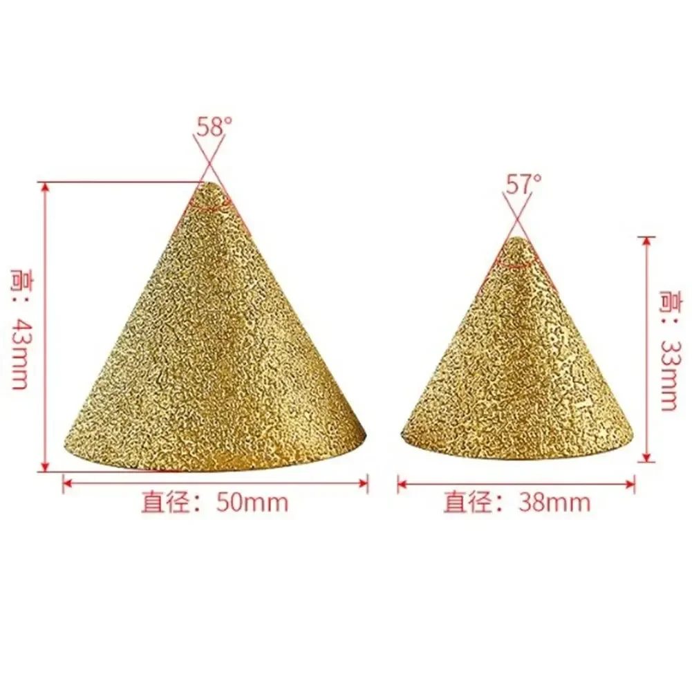 1PC เพชรเจาะ Bits บดล้อ Chamfering M10 เกลียวขัดกระเบื้องเซรามิคยูทิลิตี้ 38/50 มม.เรียวแกะสลักตัด