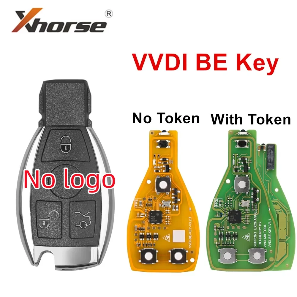 Bez logo Xhorse VVDI BE Key Pro Dla Mercedes Benz V3.2 PCB Pilot Zdalnego Sterowania Chip Ulepszona Wersja Smart 315MHz/433MHz