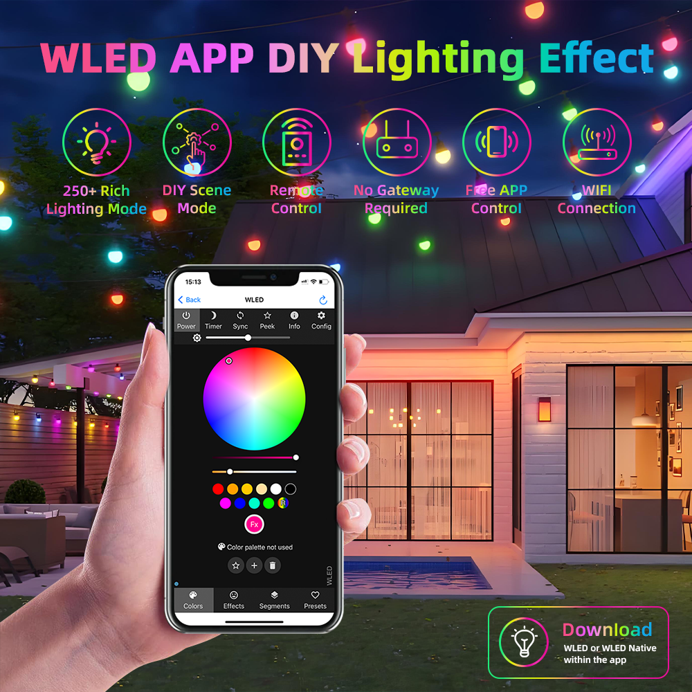 DOMRAEM ESP8266 WLED USB-C Addressable LED Controller Supports WS2811/12/12B/13/14/15/05Digital Strips etc. 800RGB IC | 16A Fuse