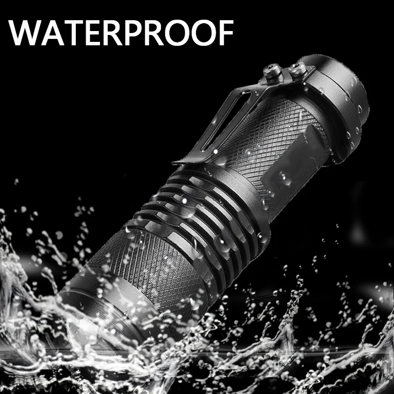 Mini linterna Led de 8000LM, linterna superbrillante Q5/T6/L2, linterna led con zoom para pesca, Camping, bicicleta, luz 14500/18650