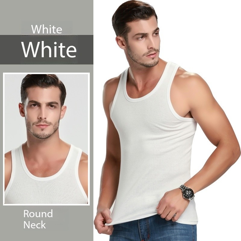 1 Pack T-shirts Sports Running Tops Men To Multi-size Solid Color Tight Vests For Teenagers Comfortable Cotton Sleeveless