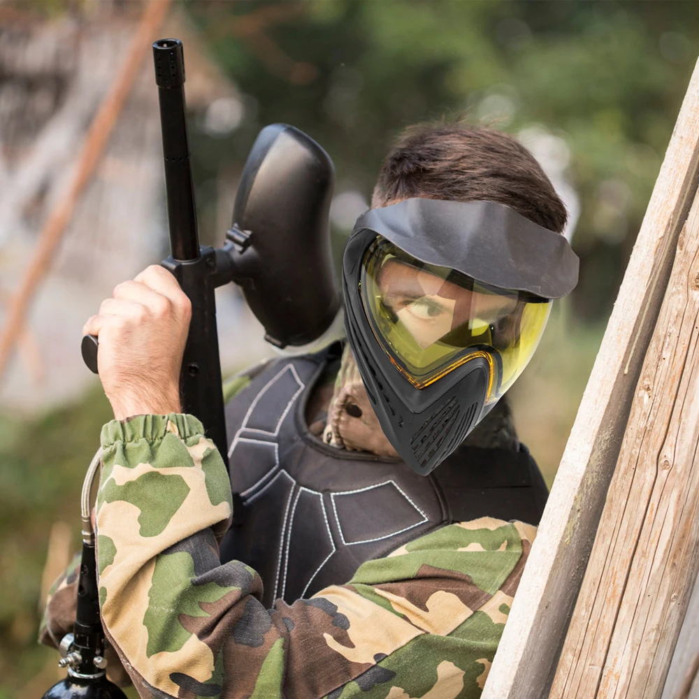 FMA Paintball Airsoft Full Face Mask Anti-Fog Goggle F1 Single Layer เลนส์หน้ากากป้องกัน CS การล่าสัตว์ Paintball หน้ากากป้องกัน