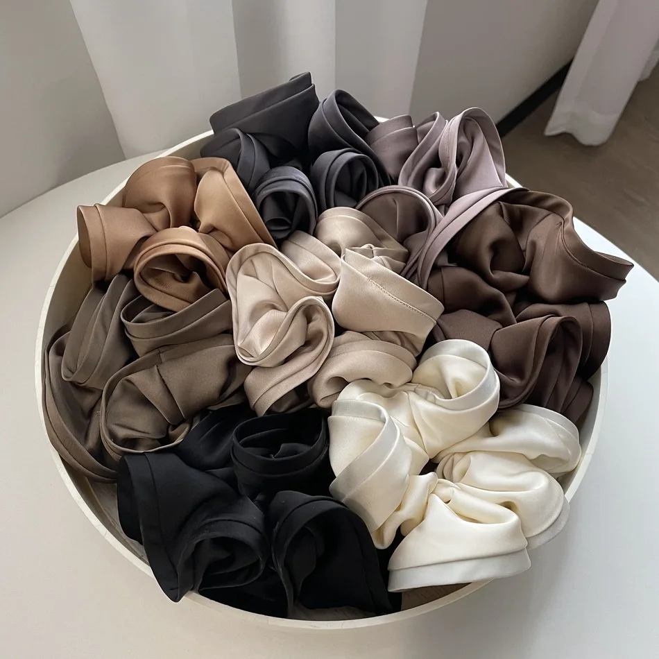 ผู้ถือหางม้าผม Tie Elegant ลําไส้ขนาดใหญ่ผม Scrunchies DIY อุปกรณ์เสริมผมของขวัญความยืดหยุ่นสูงความทนทานแหวนผม