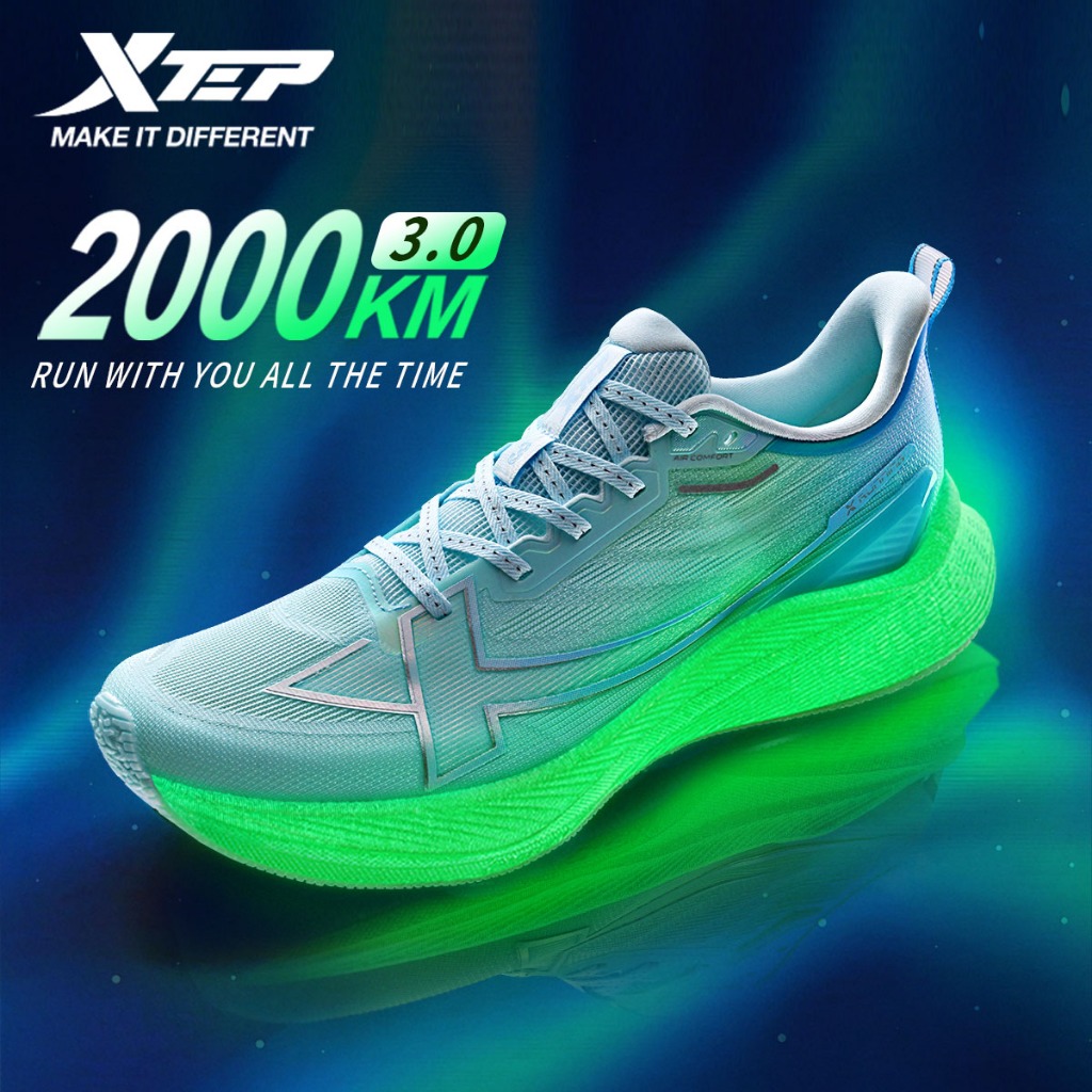 Xtep Zapatillas para correr para hombre 2000 km 3.0 2025 Primavera Zapatillas ligeras acolchadas resistentes al desgaste para entrenamiento y jogging 875119110032