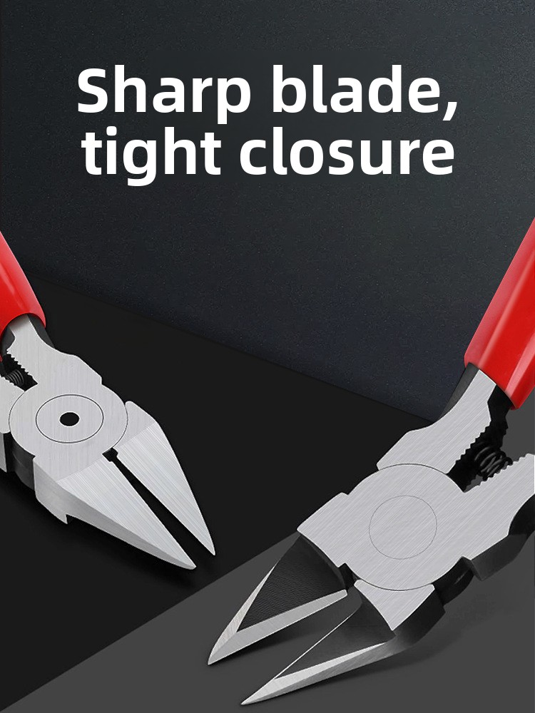Sharp Diagonal Nozzle Pliers Electronic Cutting Tool for Plastic Gate Metal Wire Cable Precision Flush Cutter for DIY Repair