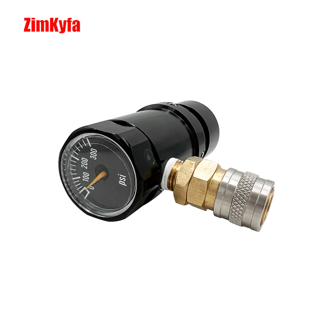 HPA SLP New Mini AIR CO2 Regulator Micro Reg US Foster Plug 300PSI Gauge Low Pressure Ajustable 40-200PSI For G1/2-14 Bottle