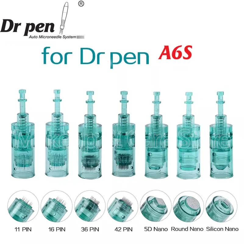 10PCS Dr Pen A6S Cartridges Microneedling Pen Needles Derma Pen Bayonet Replacement Head 11 16 36 42 Nano Microneedle