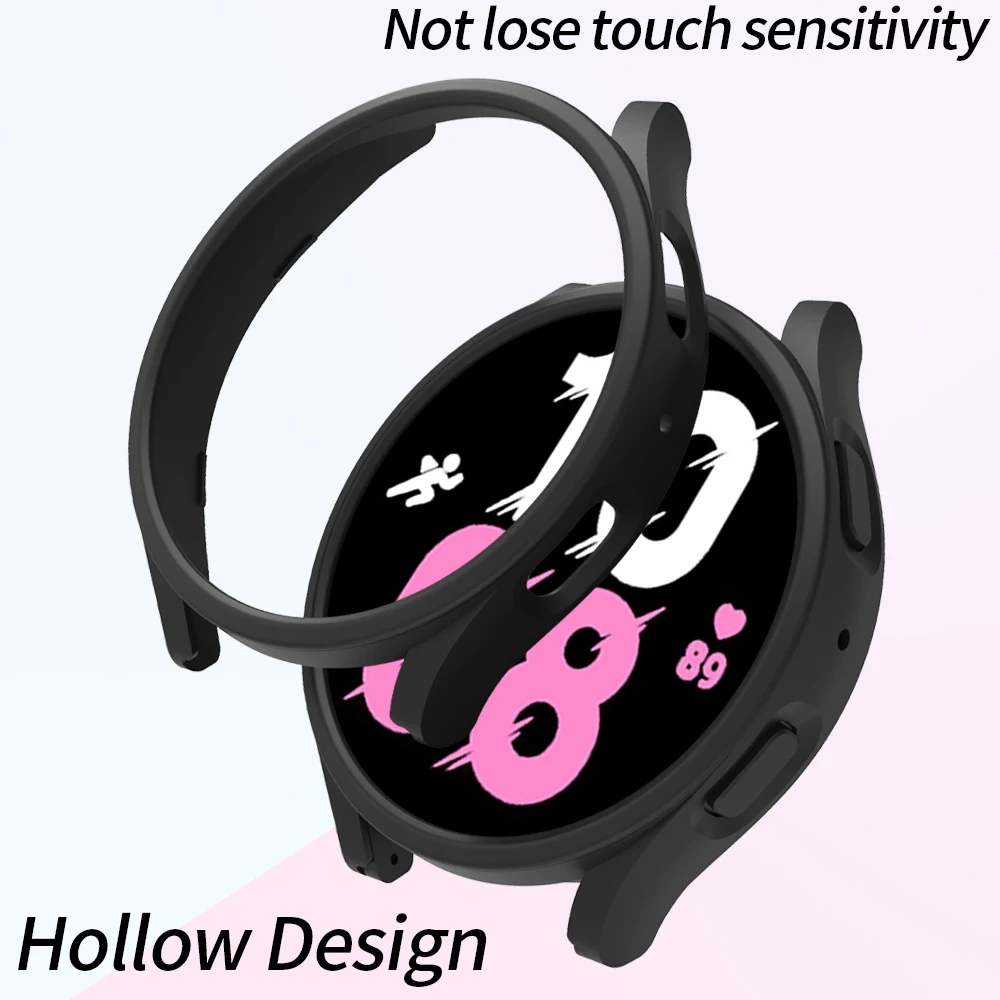 Capa para pc para samsung galaxy watch 7 40mm 44mm capa fosca protetora oca para galaxy watch 7 acessórios para smartwatch