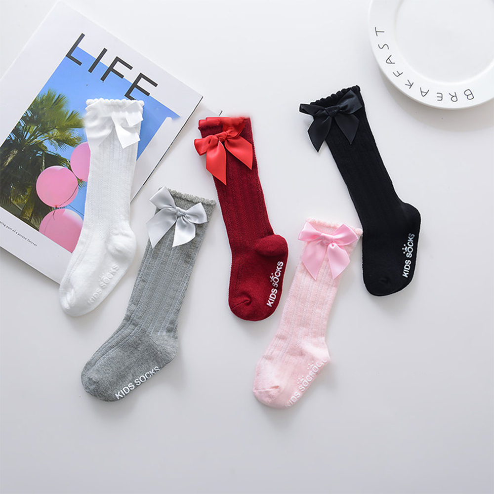 Chaussettes de Noël coordonnantes en coton doux pour enfants, bas de sol pour filles, bas pour tout-petits, cadeau pour bébé, rouge