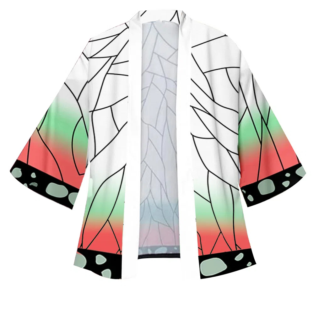 Uomini Anime Giapponese Samurai Tanjirou Kamado Verde Nero Kimono A Scacchi Haori Cardigan Zenitsu Agatsuma Giallo Costume Cosplay