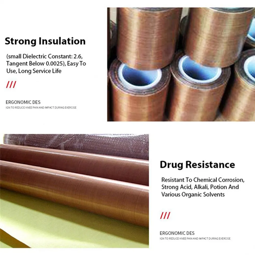 300 ° Nastro adesivo resistente al calore C Nastro isolante resistente al calore in PTFE, nastro adesivo per isolamento termico, spessore 0,13 mm, 10 m