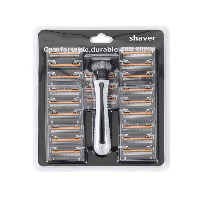 Men's Shaver with New Design Three Layer Reusable Razor Imported Blade Multi Tool with Head Change Feature