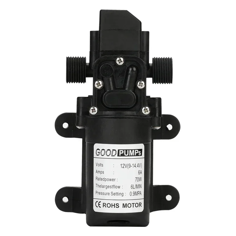 1 stücke Automatische Strömungsschalter 6L/Min DC12V 70 W 130PSI AUTO Membran Wasserpumpe Kleine Sichere Hochdruck selbstansaugende Pumpen