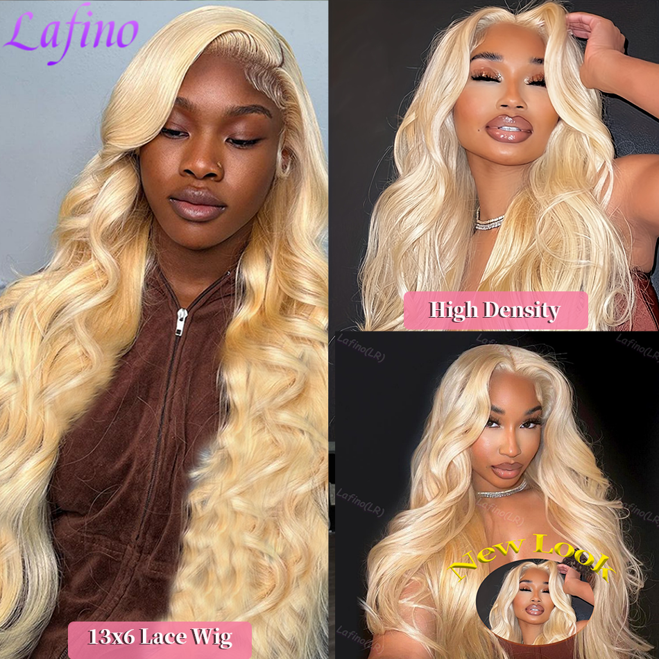 Peluca Frontal de encaje 613 HD 13x6 Rubio cuerpo ondulado pelucas de cabello humano de color Frontal de encaje para mujeres peluca brasileña 13x4 de encaje prearrancada
