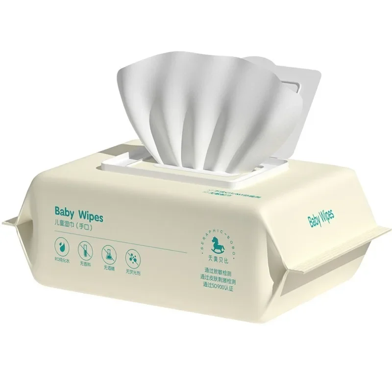 Toalhetes molhados para mãos e boca de bebê espessados - Especializados para uso na boca das mãos do bebê Toalhetes portáteis para bebês e toalhetes de limpeza práticos