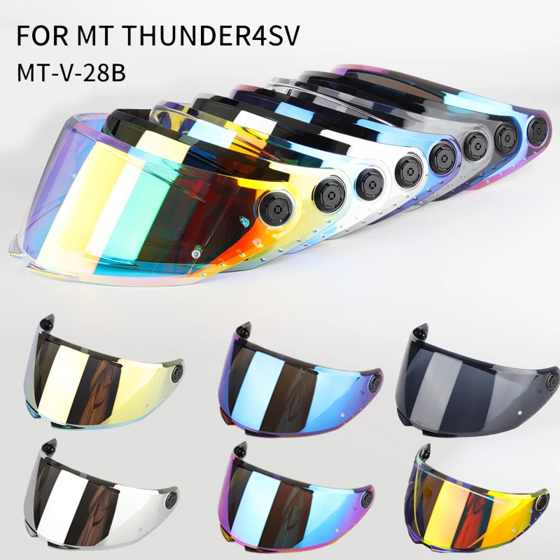 Capacete viseira escudo para mt thunder 4 sv protetor solar pára-brisa proteção uv motocicleta substituir lente extra MT-V-28B