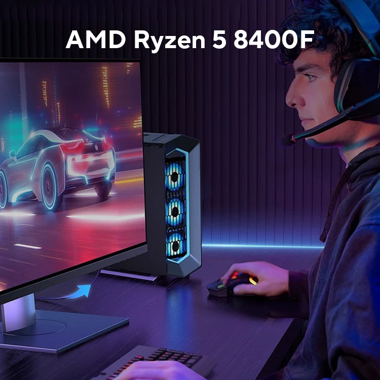 New AMD R5 8400F Ryzen 5 8400F 6 Cores 12 Threads 4.2GHz Desktop computer processor with AM5 Socket CPU