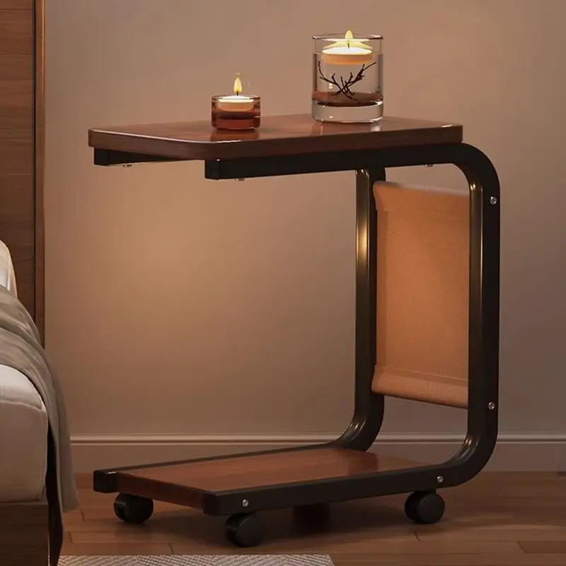 Wood Simple Laptop Desk Computer Double Layer Desktop Study Home Moveable Bedside Table Portable Laptop Table