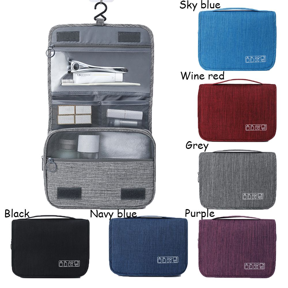High Quality Travel Makeup Bags Women Waterproof Cosmetic Bag Toiletries Organizer Hanging Dry and Wet Separation Storage Bag