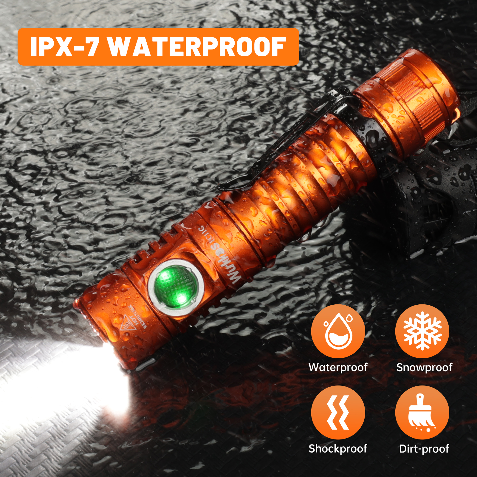 Wurkkos FC11C Nichia 519A circuito Buck senderismo 18650 linterna salida máxima 1200 LM USB C recargable EDC antorcha regalos del Día del Padre