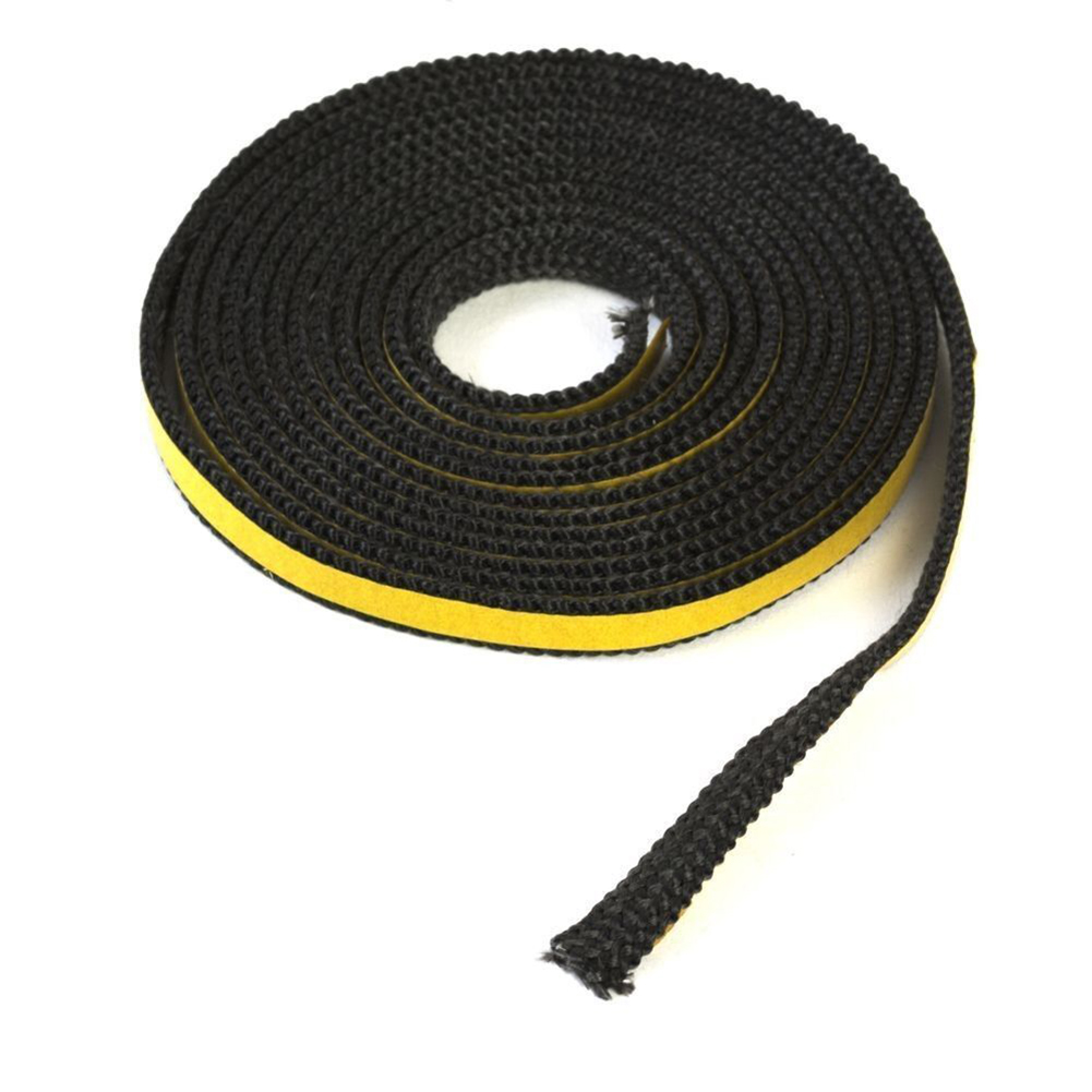 Cuerda de sellado para chimenea de 4M, cinta de sellado autoadhesiva de fibra de vidrio resistente a la temperatura, cable de junta de puerta para estufas de horno, 10x2mm