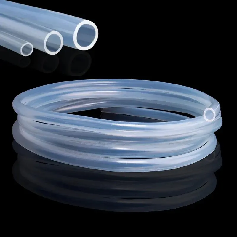 Tubo de silicone transparente de qualidade alimentar de 5m (6/8/8/10mm), mangueira de borracha flexível para jardim/aquário.