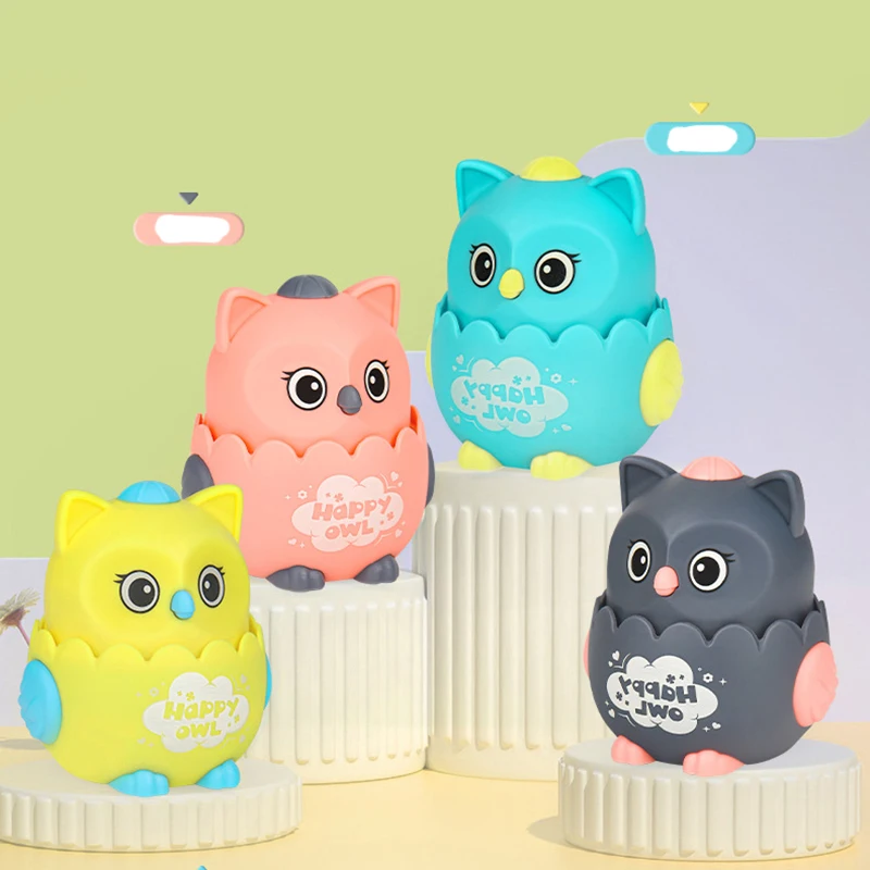 เด็กคลาสสิก Wind Up Interactive นกฮูกรูปกด Mechanical เลื่อนของเล่นของเล่นสําหรับชายหญิงวันเกิด Xmas ของขวัญ