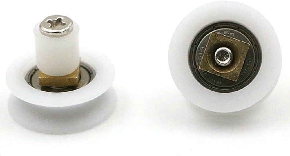 Rodillos de puerta de ducha de polea, accesorios de baño de empuje de arco, rueda colgante de puerta de vidrio, polea de ducha, rodillo de puerta corredera