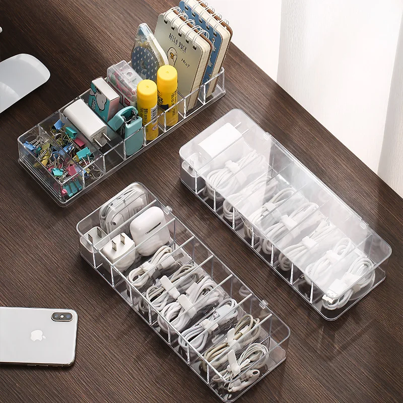 Clearance_Dust proof storage cable box, hub organizer box, desktop data cable storage box, mobile phone charging cable, power co