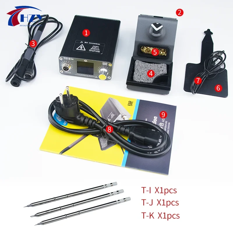 Estación de soldadura OSS T12-X PLUS, soldador electrónico con puntas T12 para reparación de PCB, herramientas de reparación de soldadura de placa de teléfono