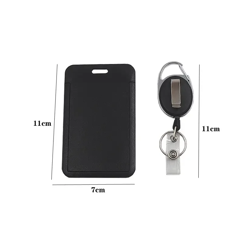 Work Permit Card Set - Rope Retractable Neck Hanging Document Card Set - Chest Tag Access Control Hard Shell Protective Set