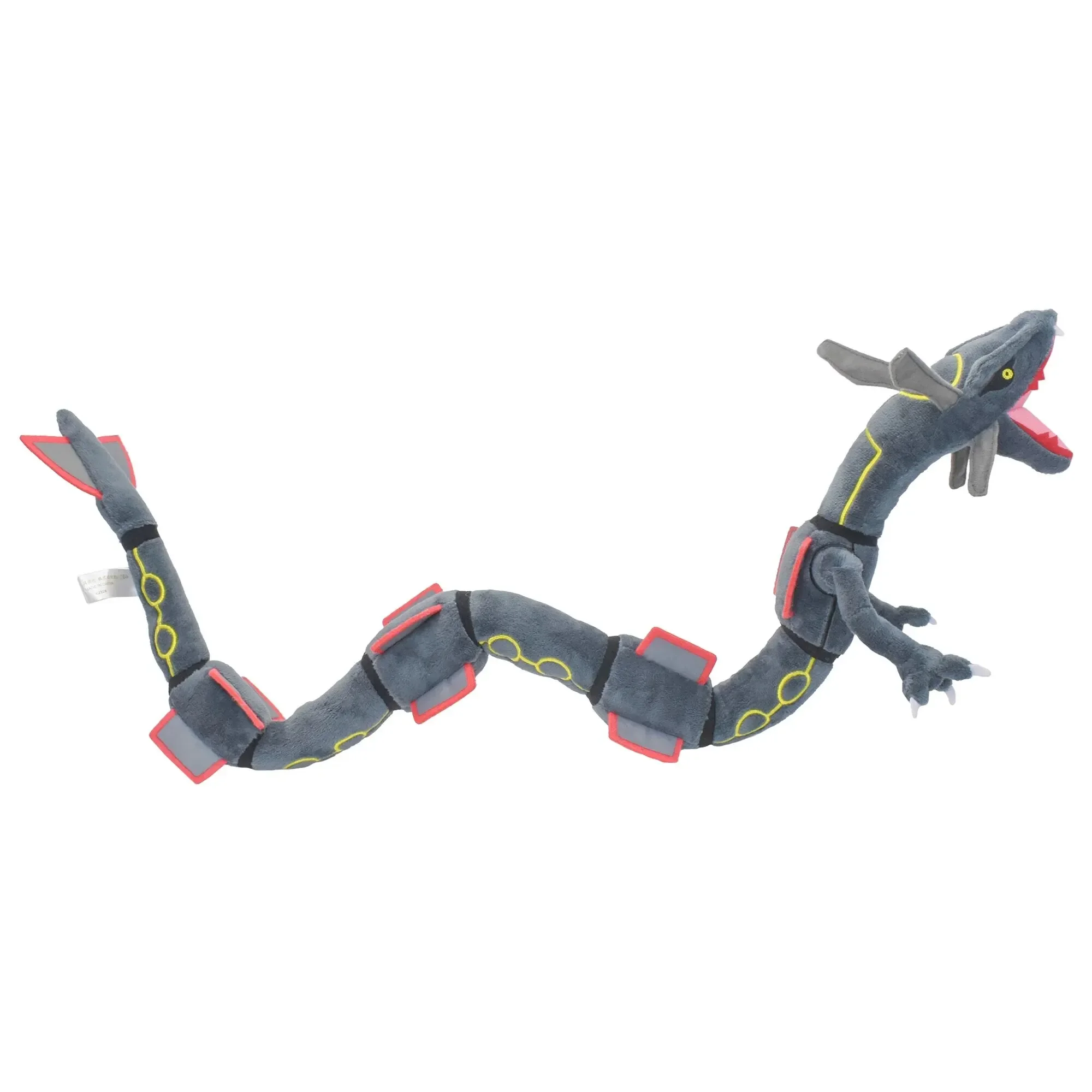Shiny Rayquaza ตุ๊กตาของเล่นตุ๊กตาสัตว์เกมสําหรับของขวัญสะสม,Soft Plushies,ตัวการ์ตูนน่ารักสีดํา 12 นิ้ว