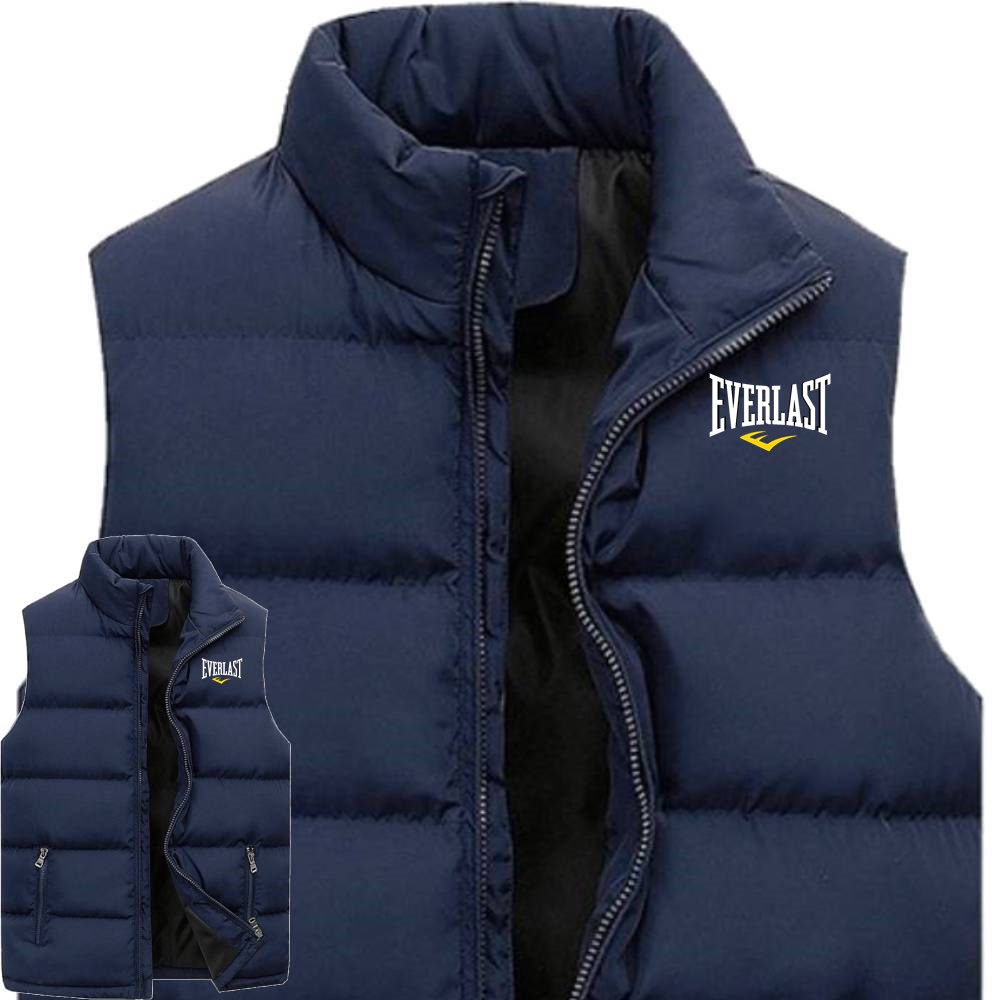 Herenjas Mouwloos heren coltruivest Warm Everlast Casual rits Effen donsvest Gilet