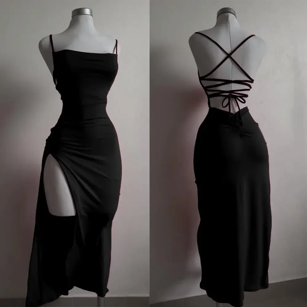 2025 explosivo novo vestido de verão de alta sensibilidade alça halter Spice Girl saco vestido quadril
