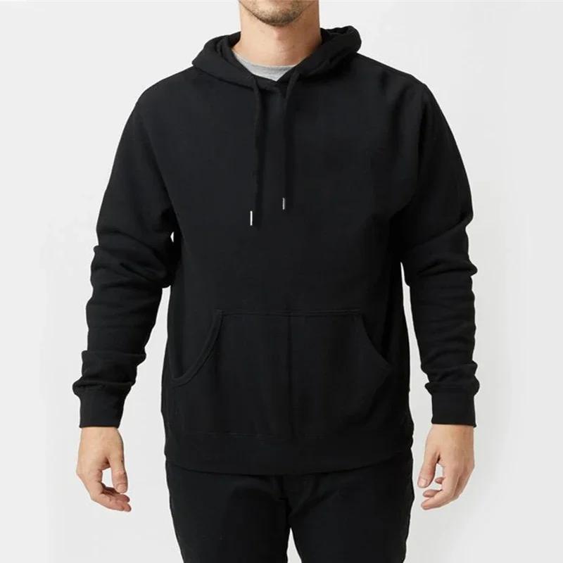 2025 masculino cor sólida com capuz suéteres masculino camisola de lã quente moda roupas de rua solta respirável camisa marca com capuz