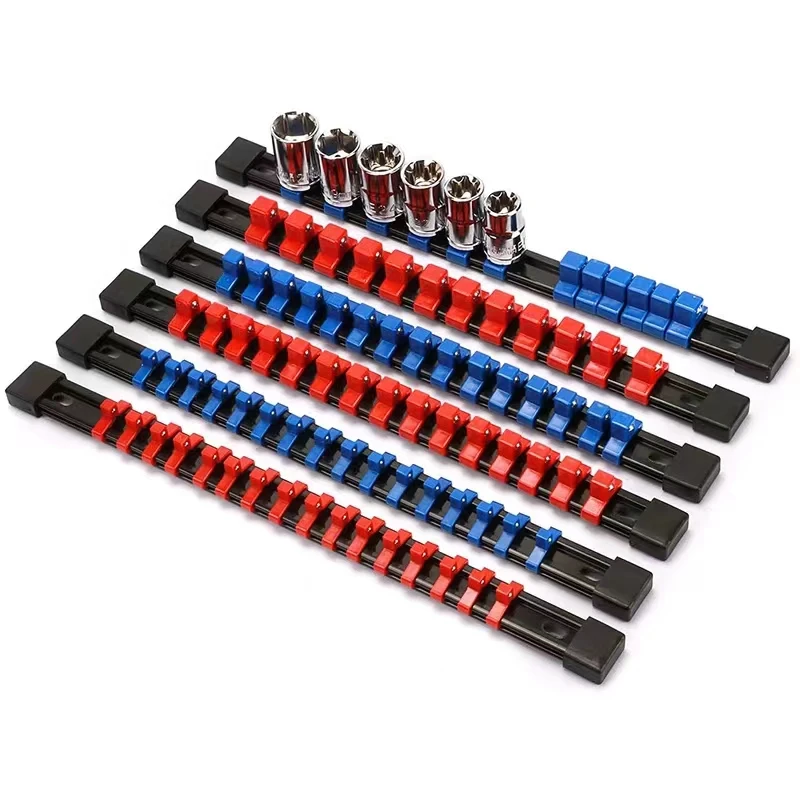 1/4" 3/8" 1/2" Wrench Holders Traight  Universal Socket Organizer Rail Bracket Repair tools Socket Wall Wrench Home Tools
