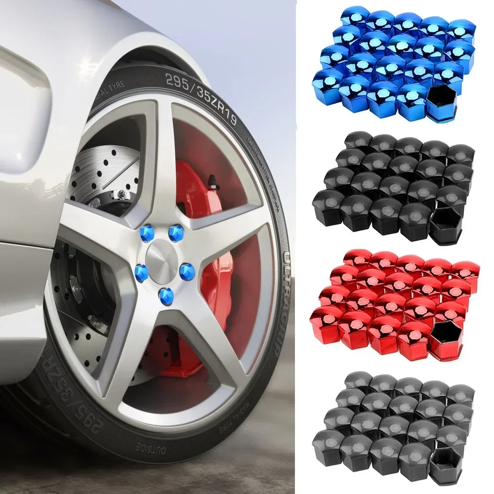 20 Pcs tappi per dadi ruota Auto protezione antiruggine mozzo Auto tappi a vite per pneumatici per Auto coperchi per bulloni dado tappi decorazione esterna 17/19/21mm