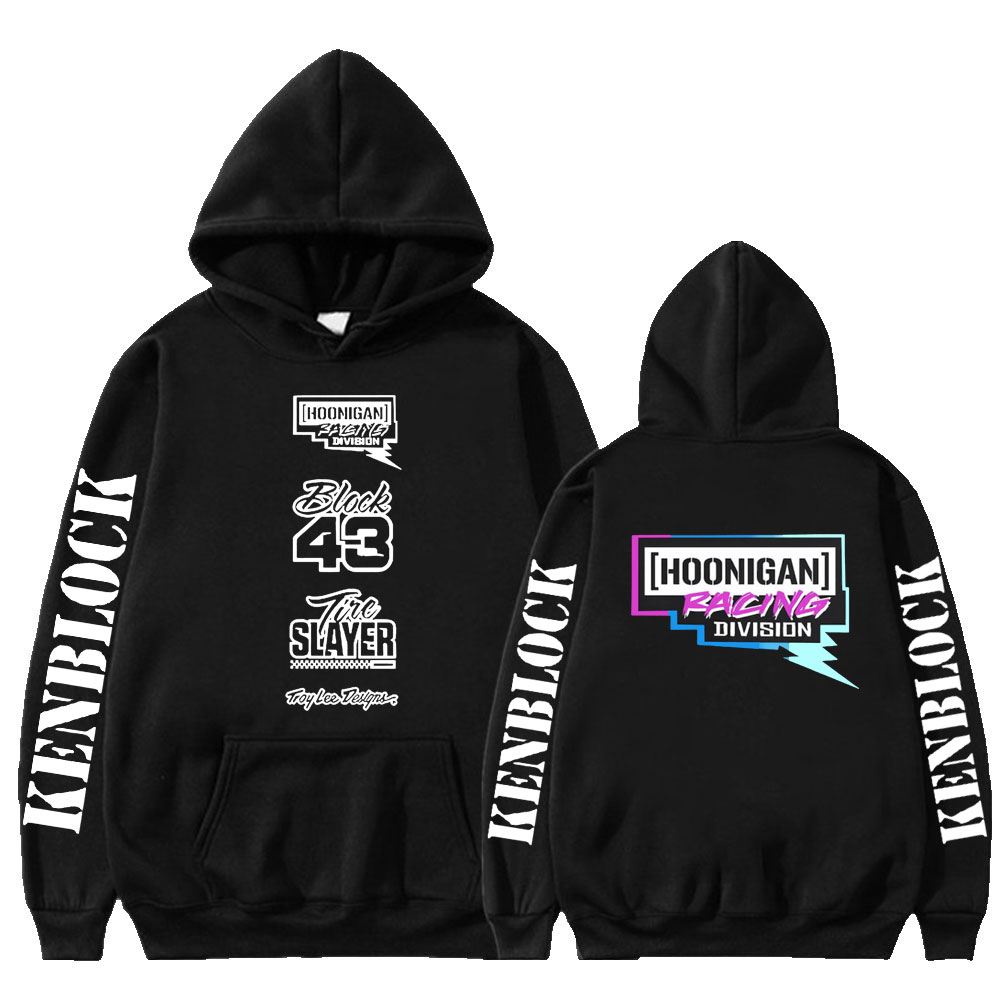Ken Block 43 까마귀 그래픽 편지 인쇄 후드 미적 고딕 남성 여성 운동복 대형 양털 탑 패션 streetwear