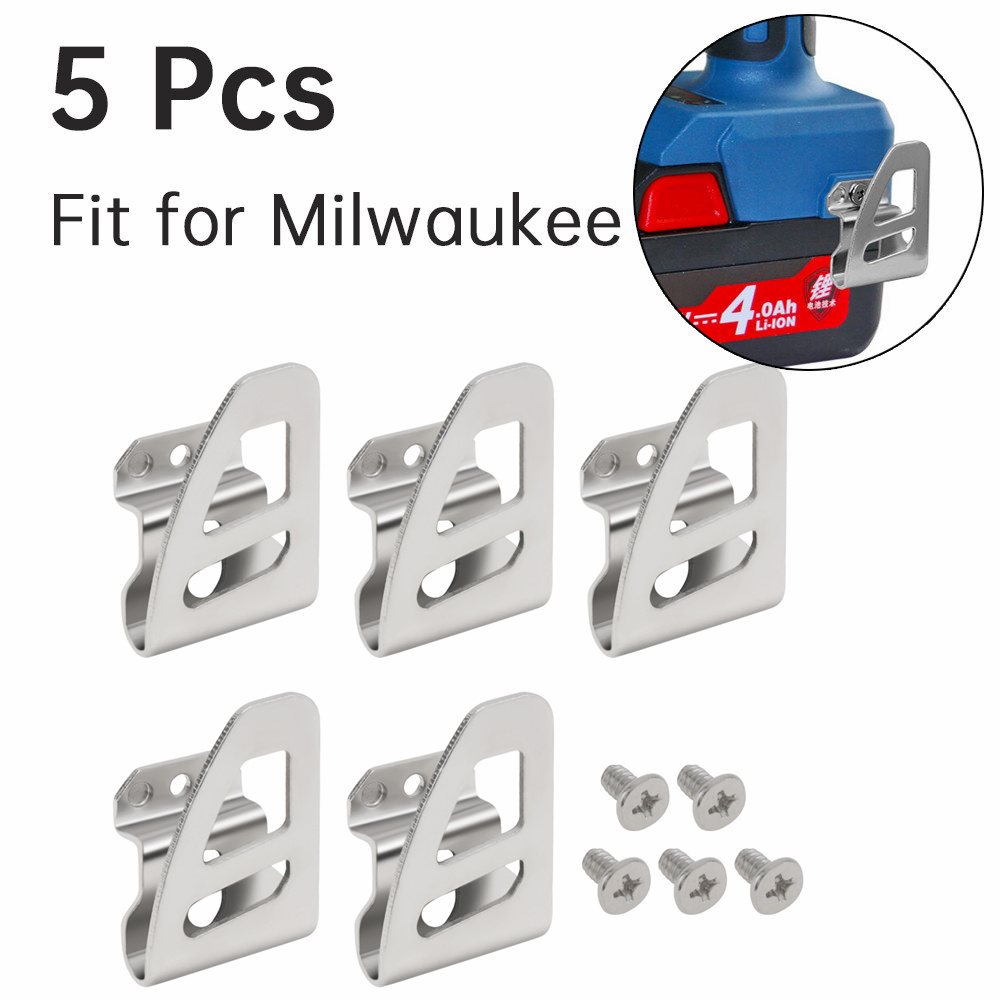 5 pçs resistência elétrica broca cinto clipe substituição ganchos ferramenta titular apto para dewalt/makita brocas de impacto ferramenta cinto titular clipe