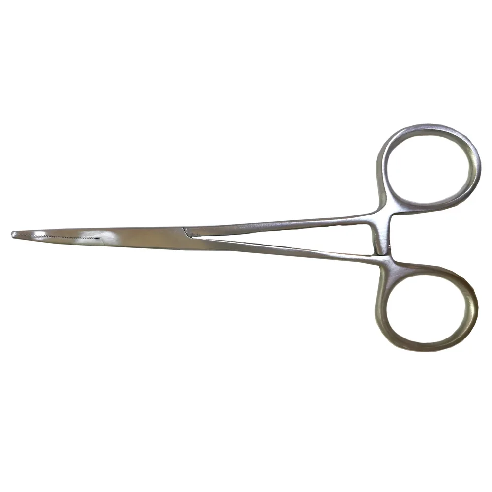 1pc Stainless Steel Hemostatic Forceps Surgical Forceps Tool Hemostat Locking Clamps Forceps Fishing Pliers Curved Tip